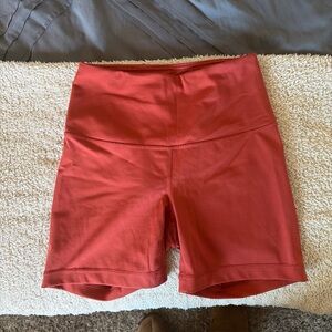 Women's Marsala Red High-Waisted Shorts